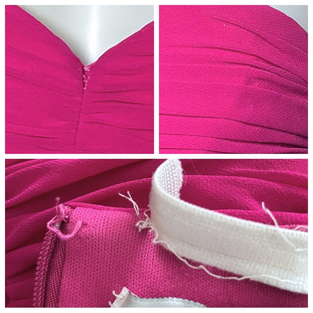 Vintage Y2K Pink Hoco Cocktail Dress. Small. Ruched Fairy Ruffle Party Strapless - Picture 10 of 10